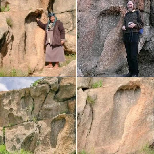 The Giant's Footprint in Lothair, South Africa 🇿🇦, is a fascinating natural rock formation resembling a human foot. Estimated to be over 200 million years old, it's a popular tourist attraction. #HeritageDay