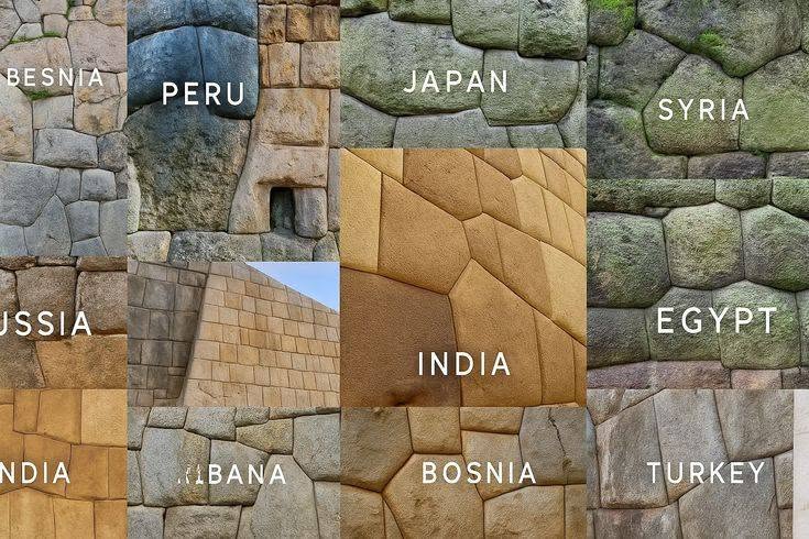 May be an image of Saqsaywaman, Machu Picchu and text that says 'BESNIA PERU JAPAN SYRIA SSIA INDIA EGYPT NDIA IBANA BOSNIA TURKEY'